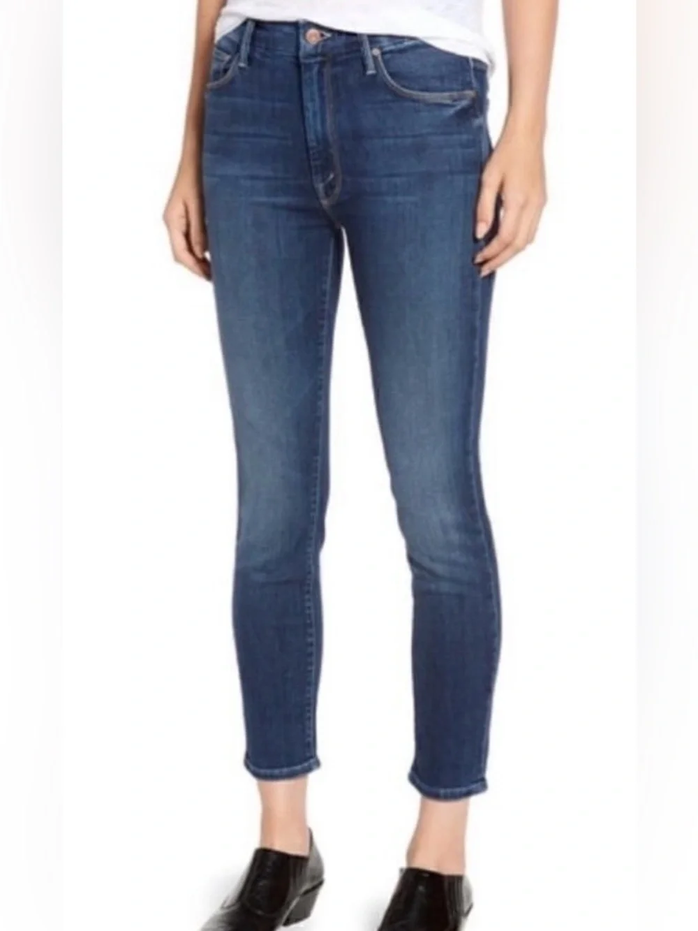 Mother jeans the looker crop in switch it up High-Rise Women's Jeans 32 - Picture 3 of 14